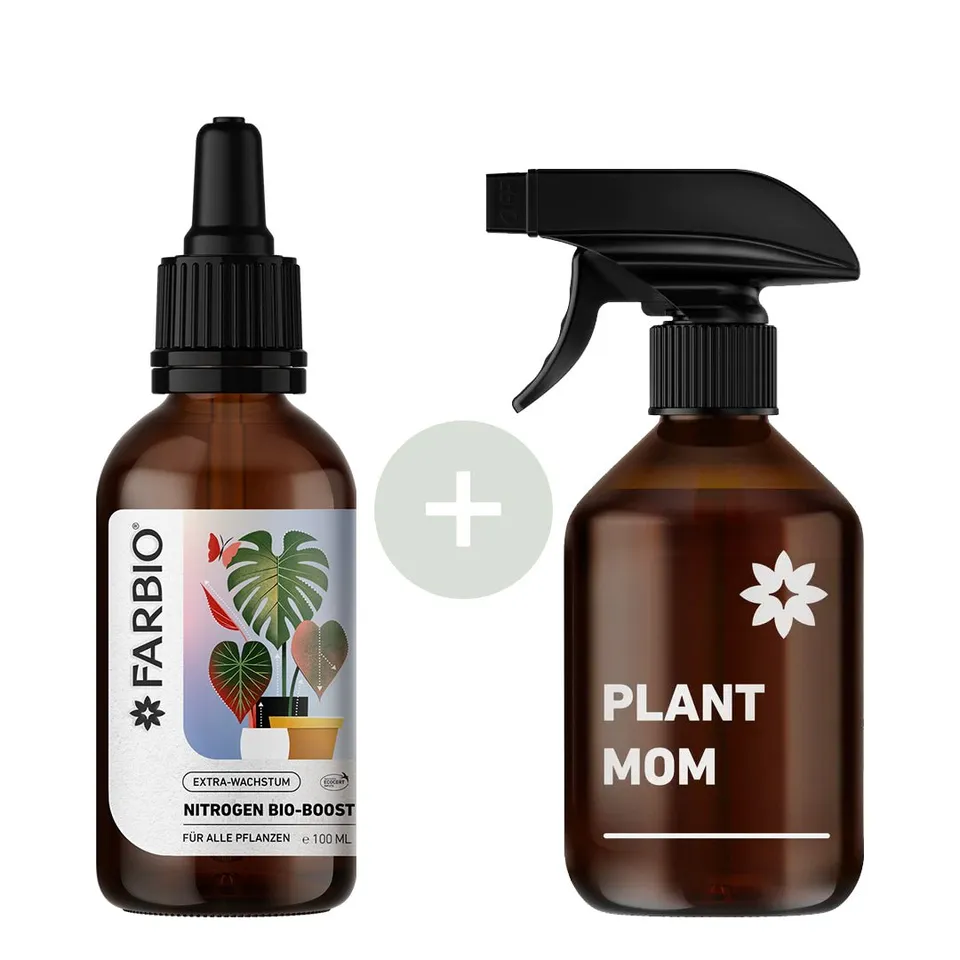FARBIO Nitrogen Bio-Boost Flüssigdünger mit Glassprühflasche Stickstoff
