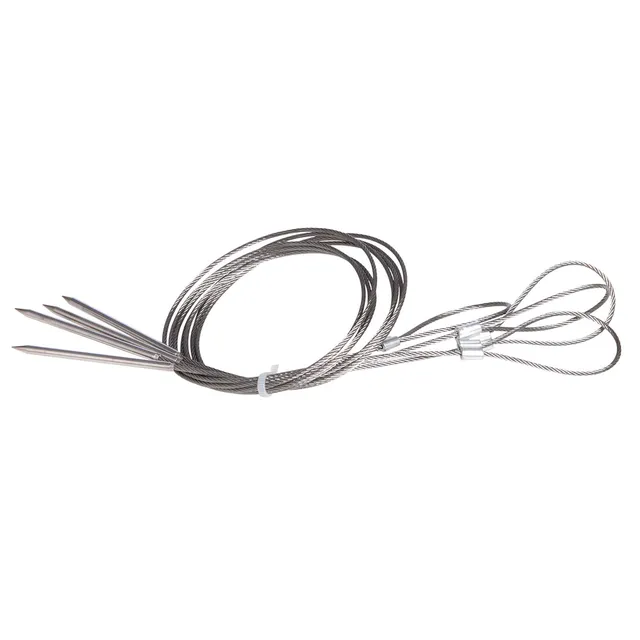 AllGrill Grillzubehör Flexible Grillspieße 4er-Set 80 cm Edelstahl