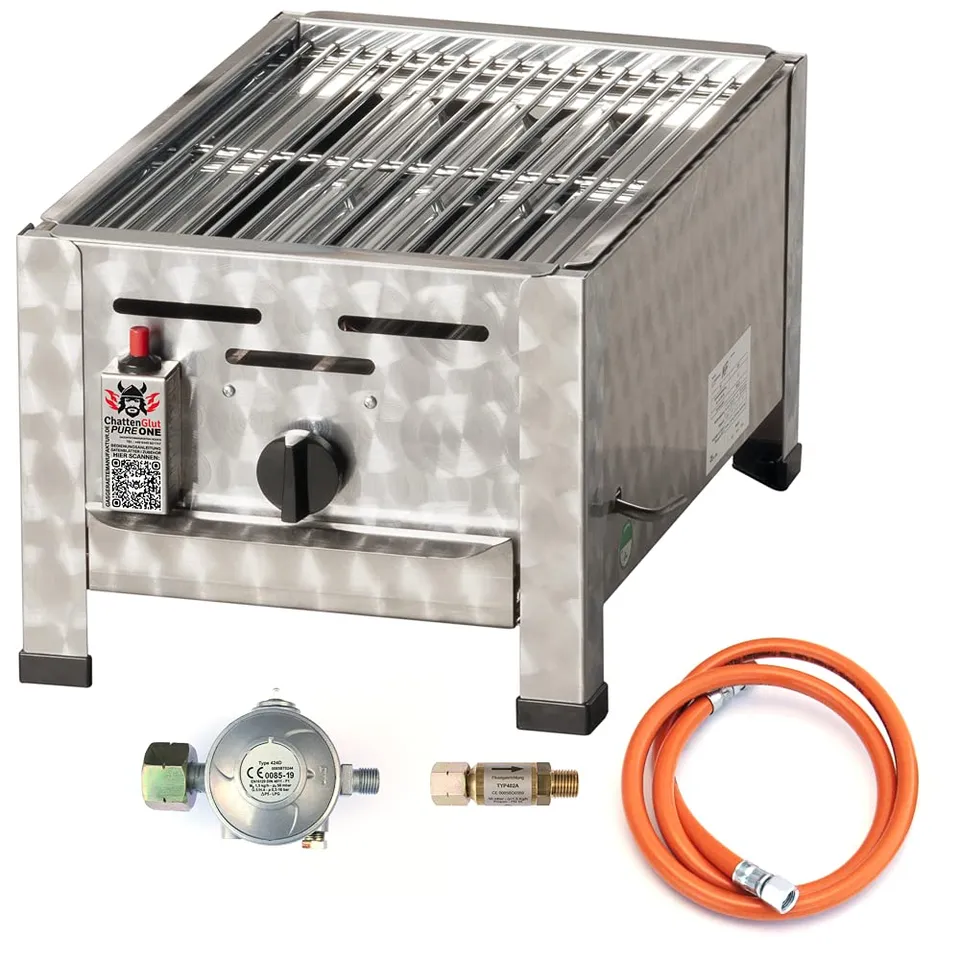 ChattenGlut PureOne Tisch-Gasgrill Edelstahl 4,5kW Rost