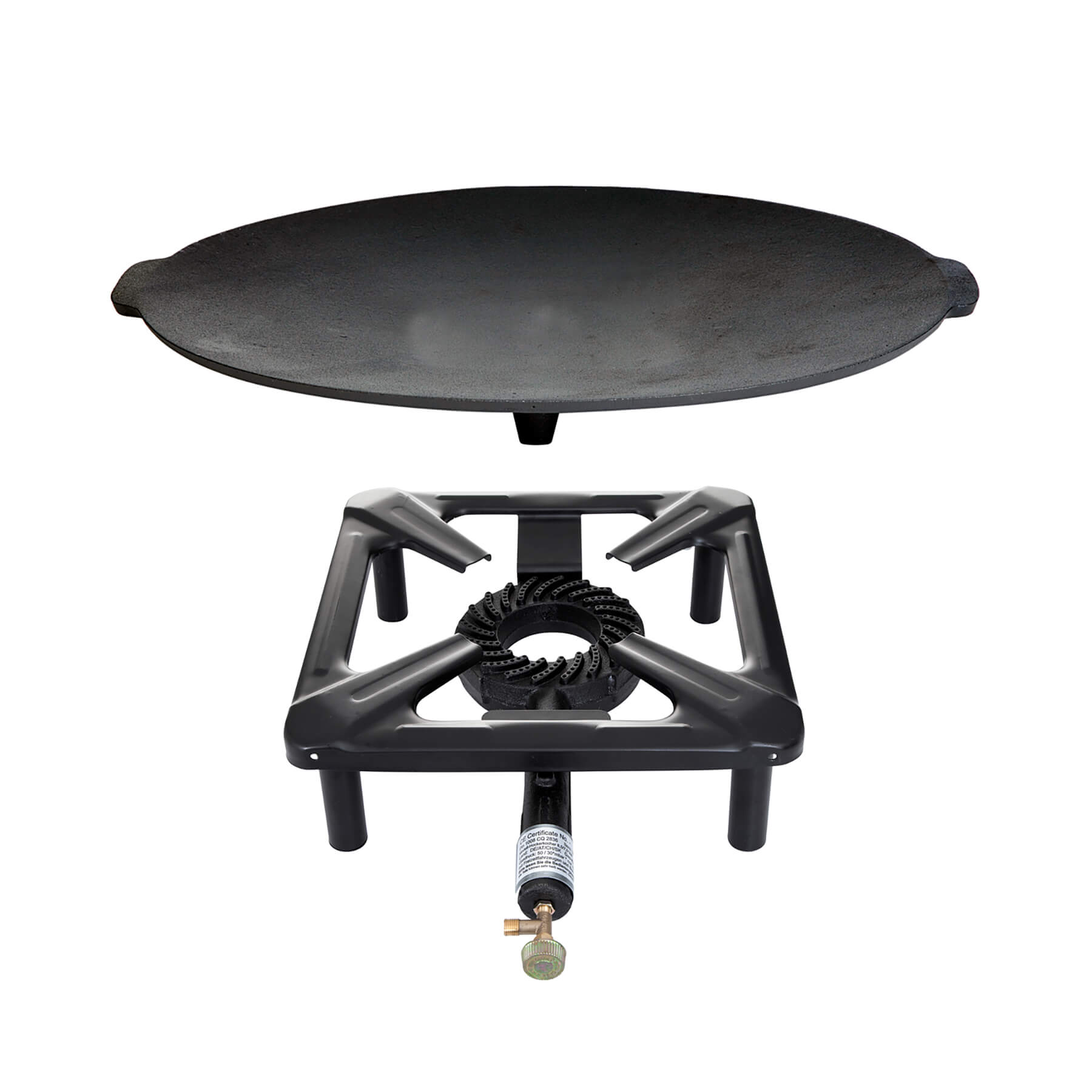 AllGrill Hockerkocher Set groß Gusseisenschale Ø 45 cm