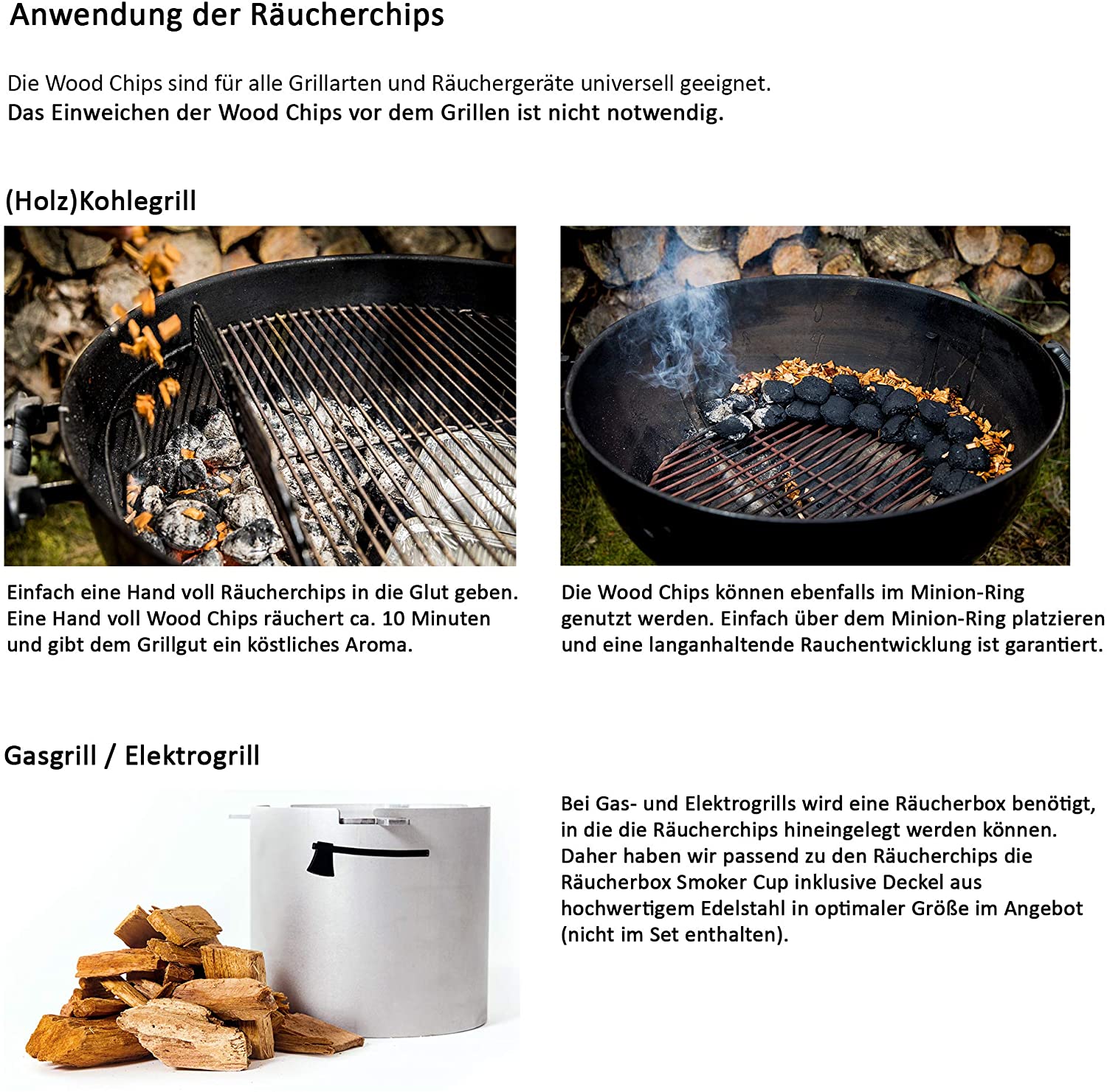 Axtschlag Wood Smoking Chips Cherry Wood 1 kg Räucherchips
