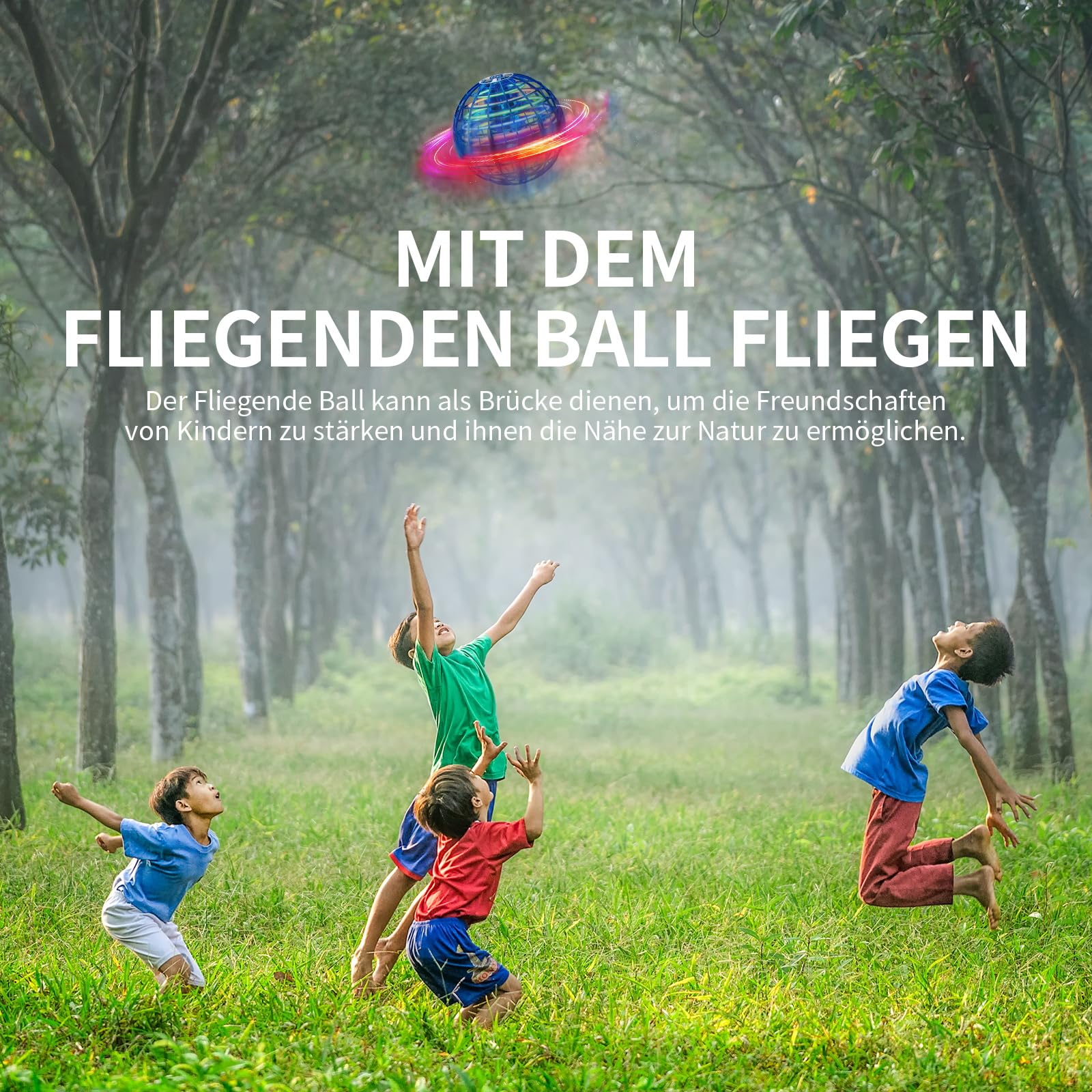 Ivtivfu Flying Orb Ball Hoverball LED Blau USB