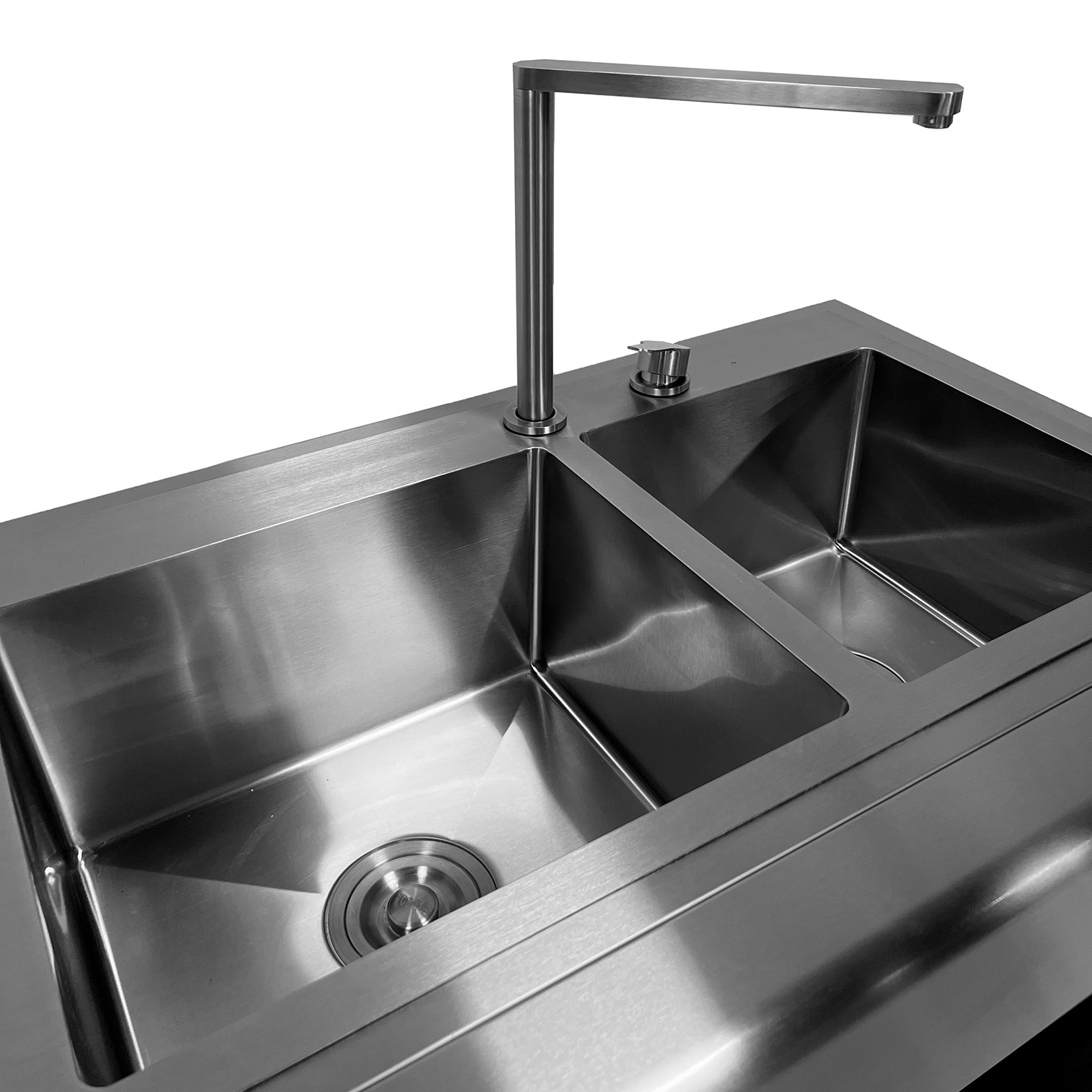 AllGrill Außenküche Spülbeckenschrank-Modul Chef schwarz 82cm