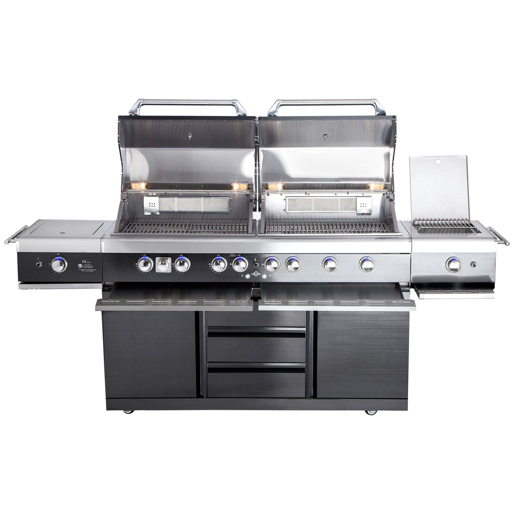 AllGrill Extrem Light Außenküche black 6-Brenner