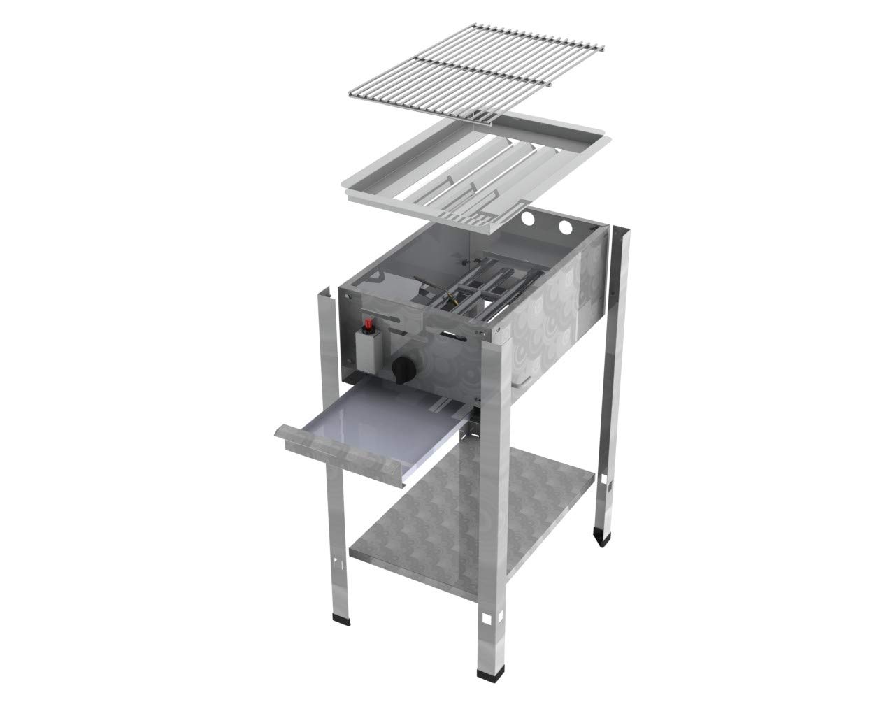 ChattenGlut Gasbräter 1-flammig 4,5 kW Rost 340x530x800 mm