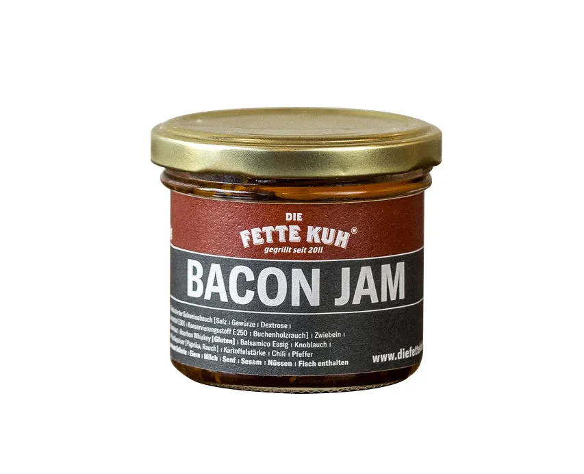 Die Fette Kuh Bacon Jam Sauce 200 g Weckglas Bourbon