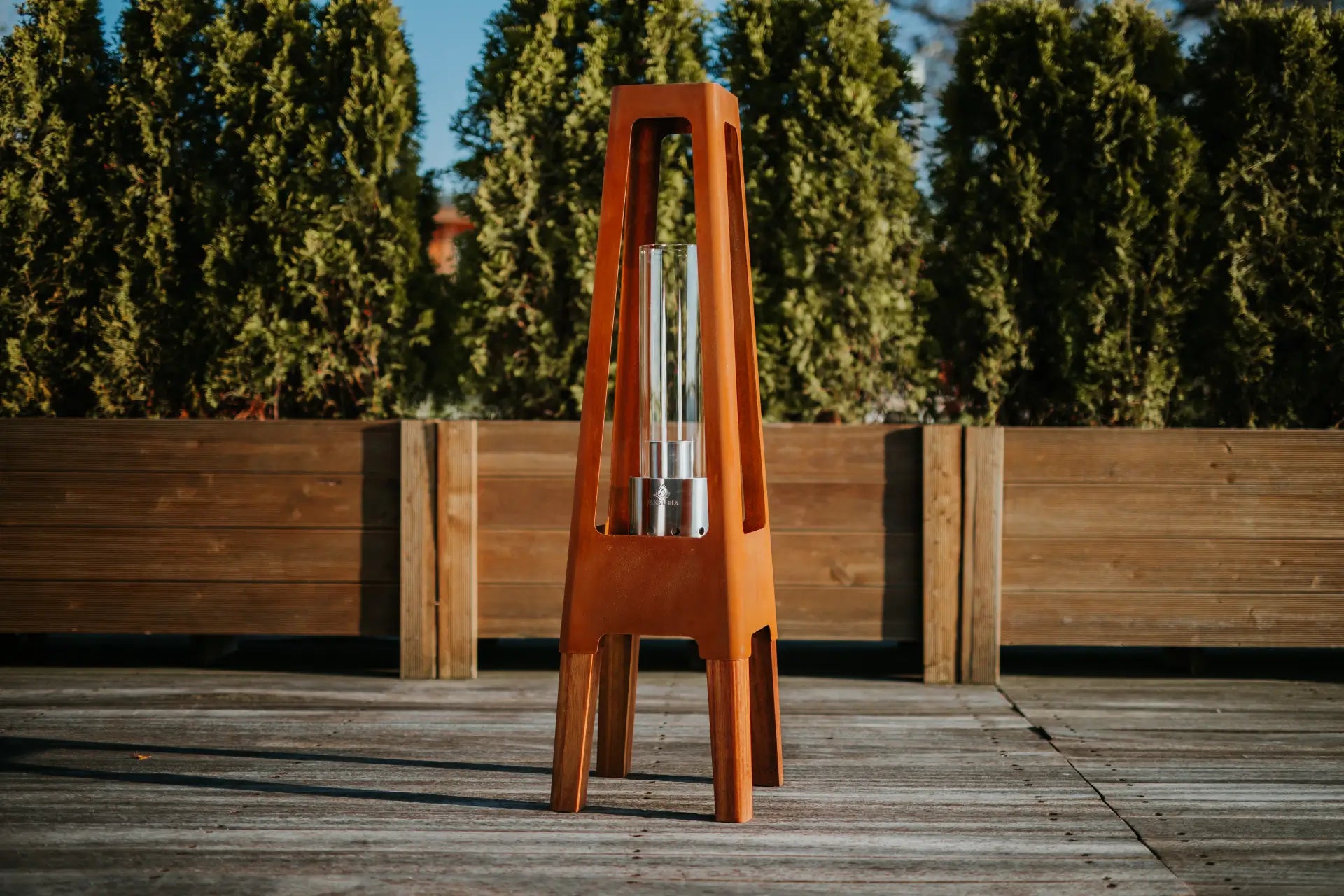 Masuria Nexo Gartenlampe Stahl Black Corten Bio