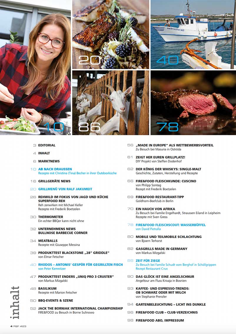 FIRE&FOOD 2023/04 Magazin Einzelausgabe Print Grillen