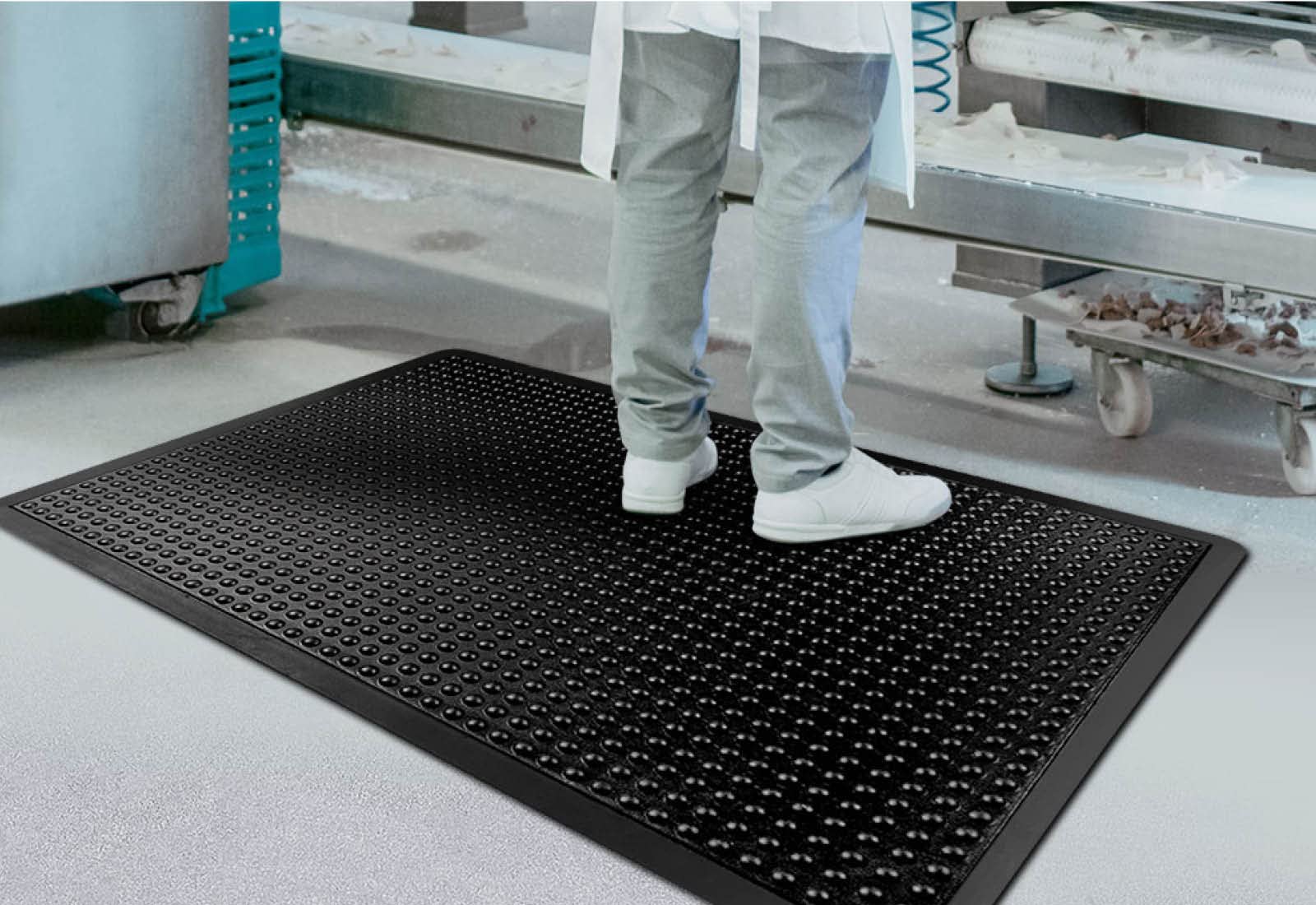 HPFloor Workplace Mats Arbeitsplatzmatte 120x90 Gummi Waben