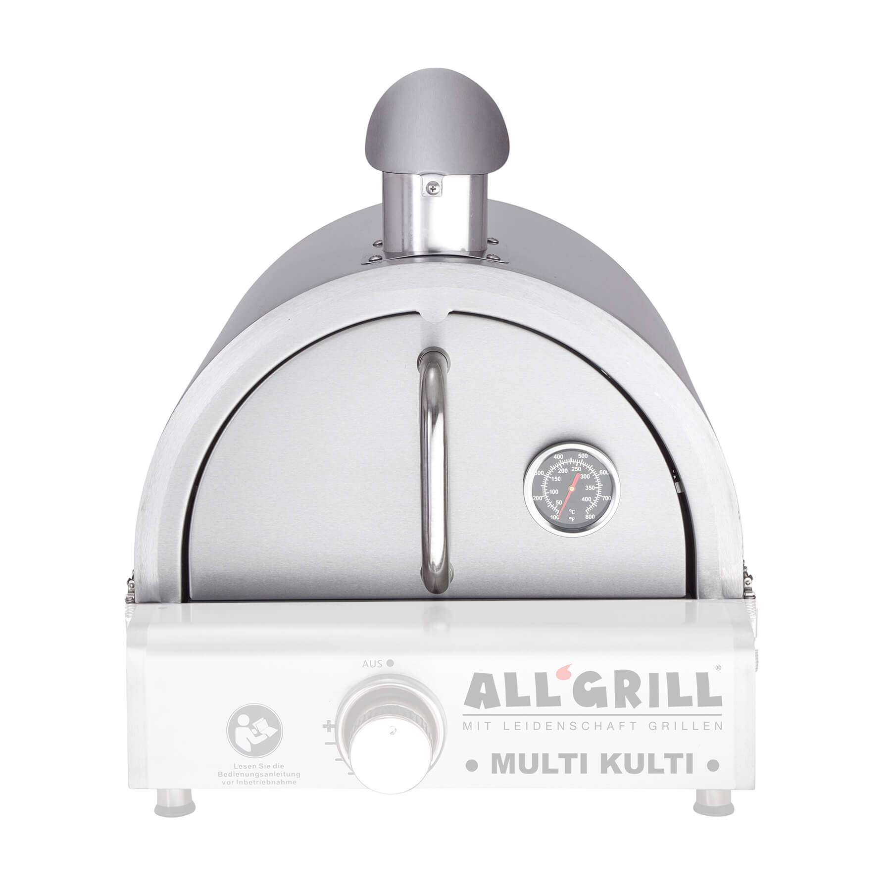 AllGrill Multi-Kulti Pizzaofen-Edelstahlhaube 43x41 cm