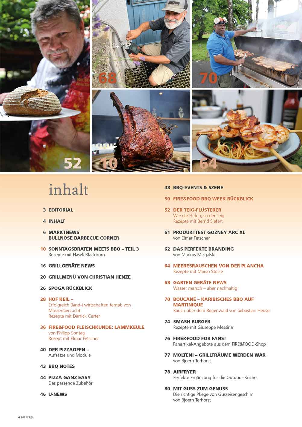 FIRE&FOOD 2024/03 Magazin Printausgabe Grill Backen