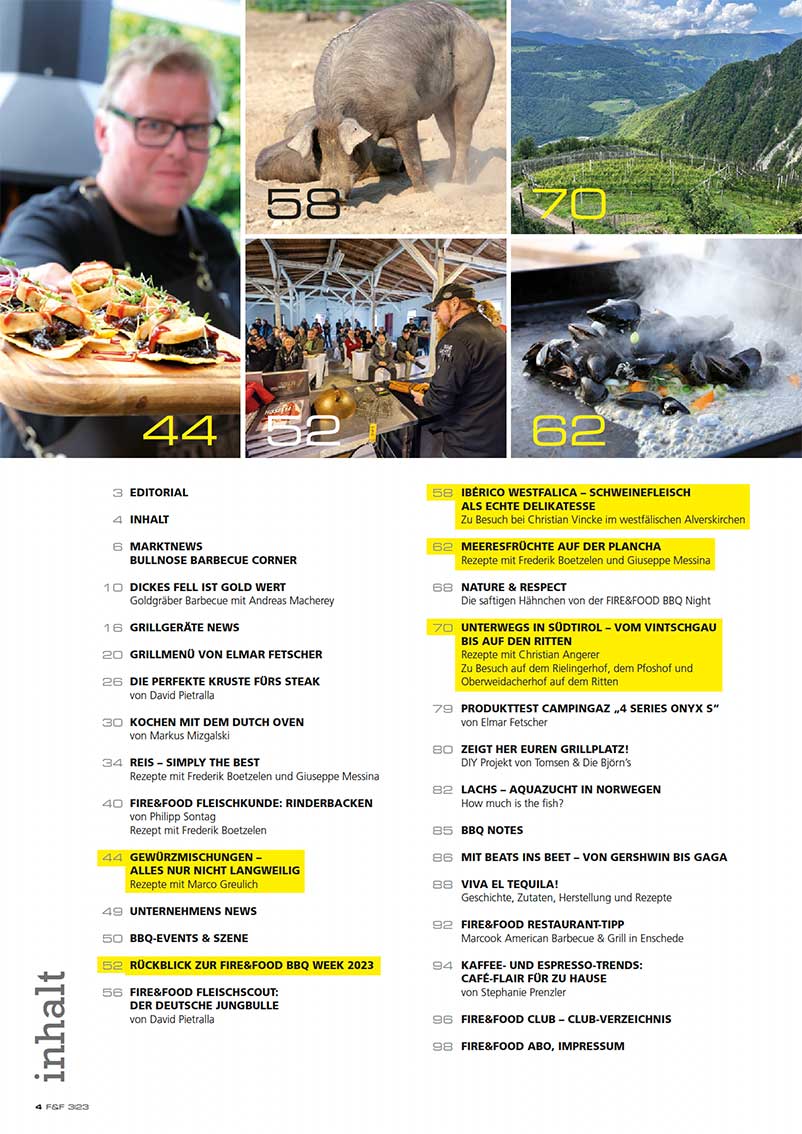FIRE&FOOD Einzelausgaben 2023/03 Magazin Printausgabe Sommer