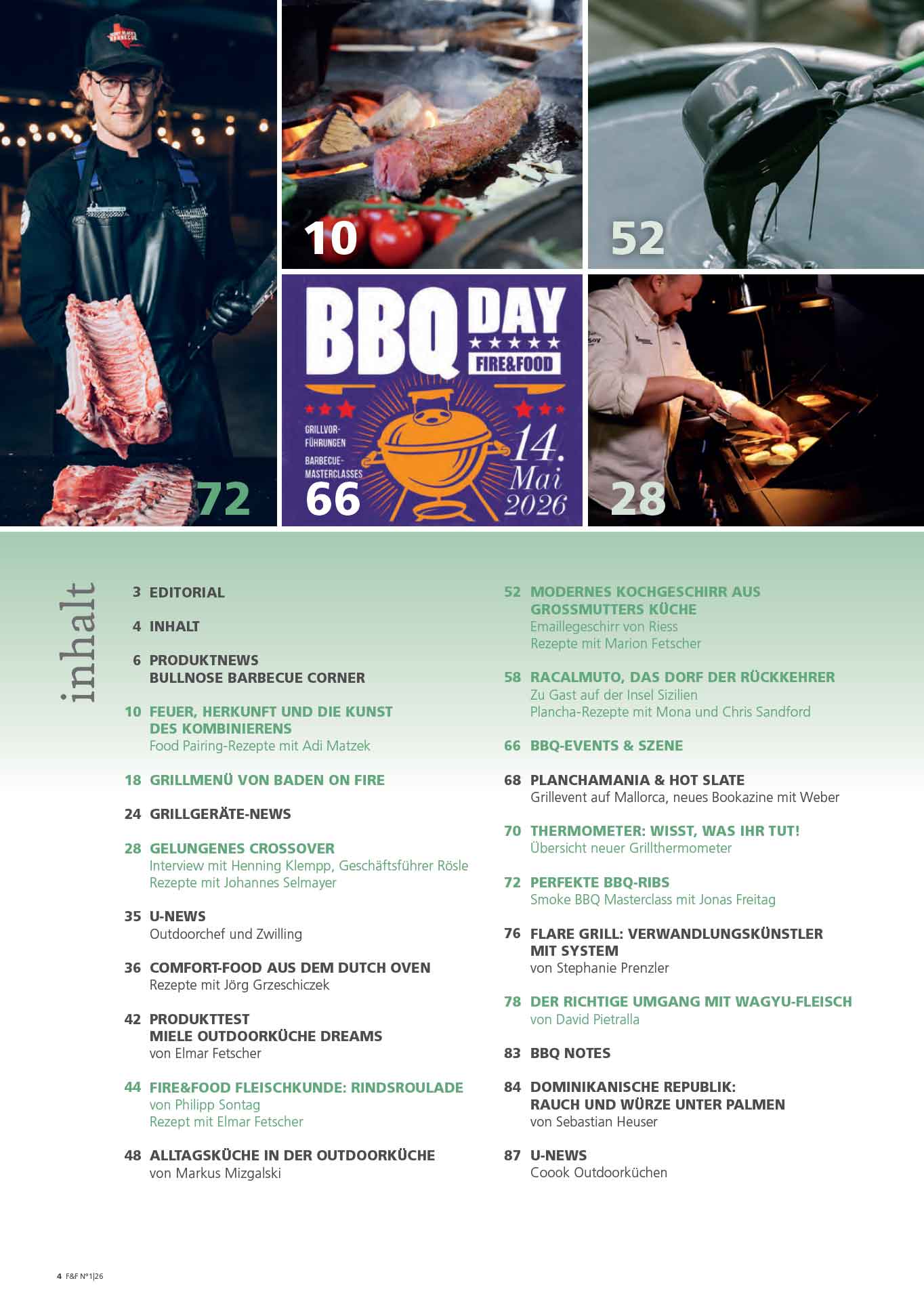 FIRE&FOOD 2026/01 Magazin Printausgabe Plancha-Rezepte
