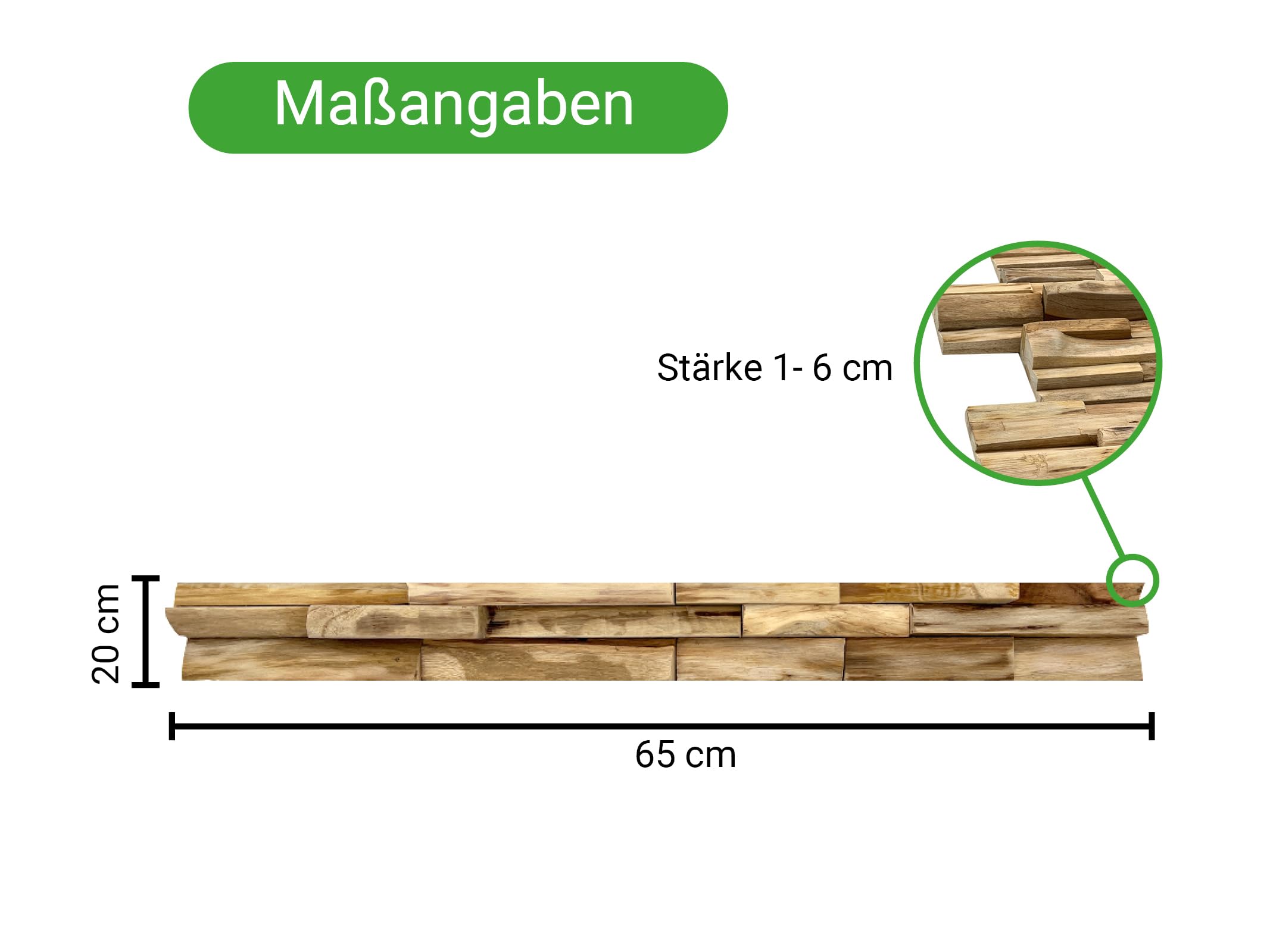 HPFloor Wall Paneling Teak Sakura 65x20 Wandverkleidung 8er