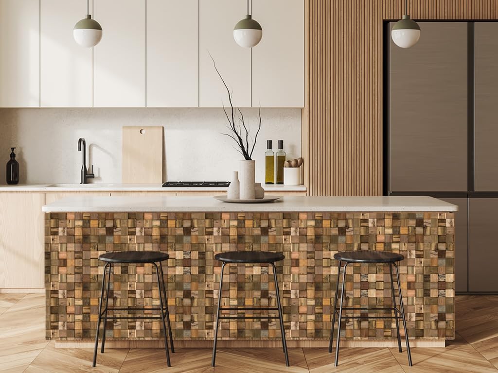 HPFloor Edelweiss Wandpaneele Teak 18er Set braun 3D Echtholz