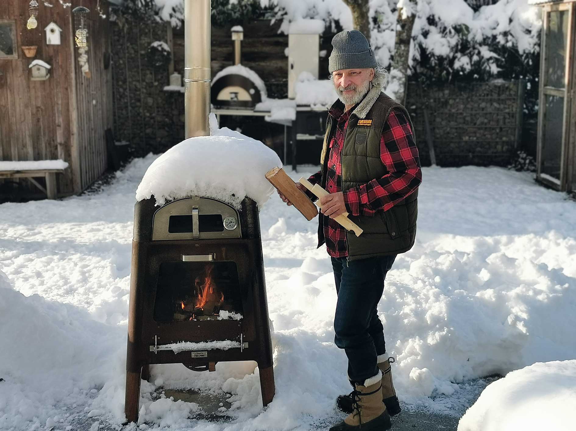 MASURIA Kamin nexo Corten Outdoor Pizzaofen mit Belüftung