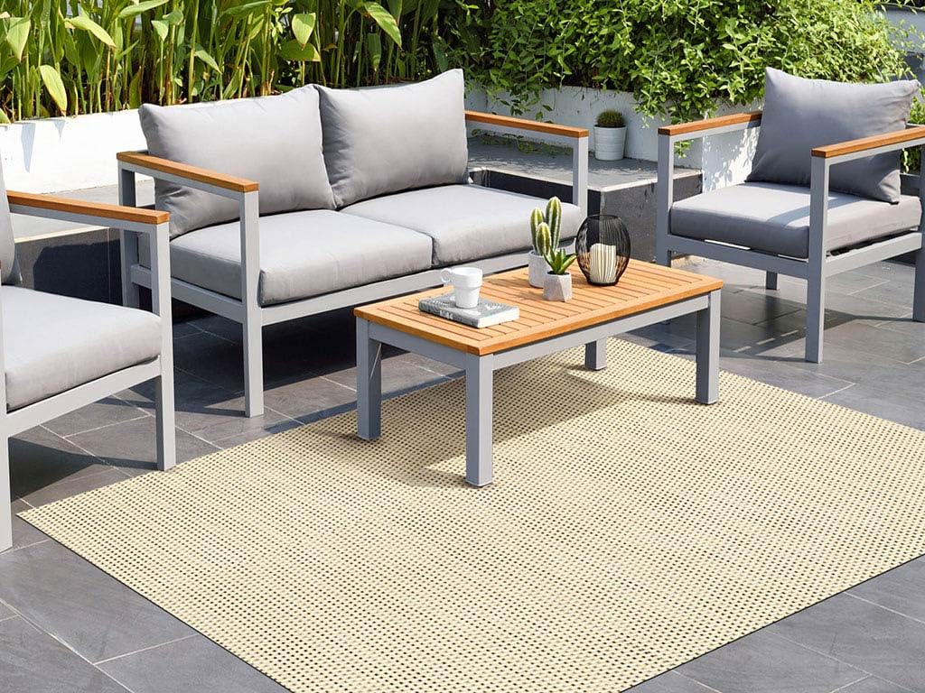 HPFloor Vinyl Rug Teppichläufer 200x90 Beige/Schwarz Classic Nordic