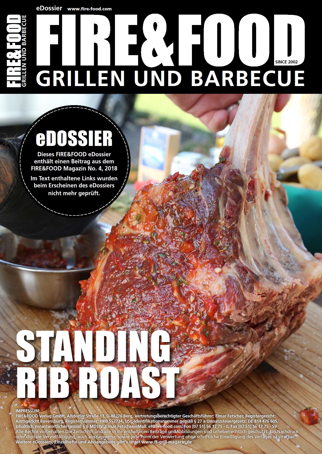 FIRE&FOOD eDossier Standing Rib Roast Prime Rib PDF 4 Seiten