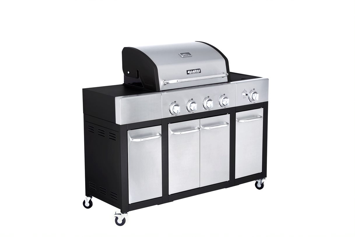 AllGrill Basic-Line Major Gasgrill 4-Brenner Seitentische