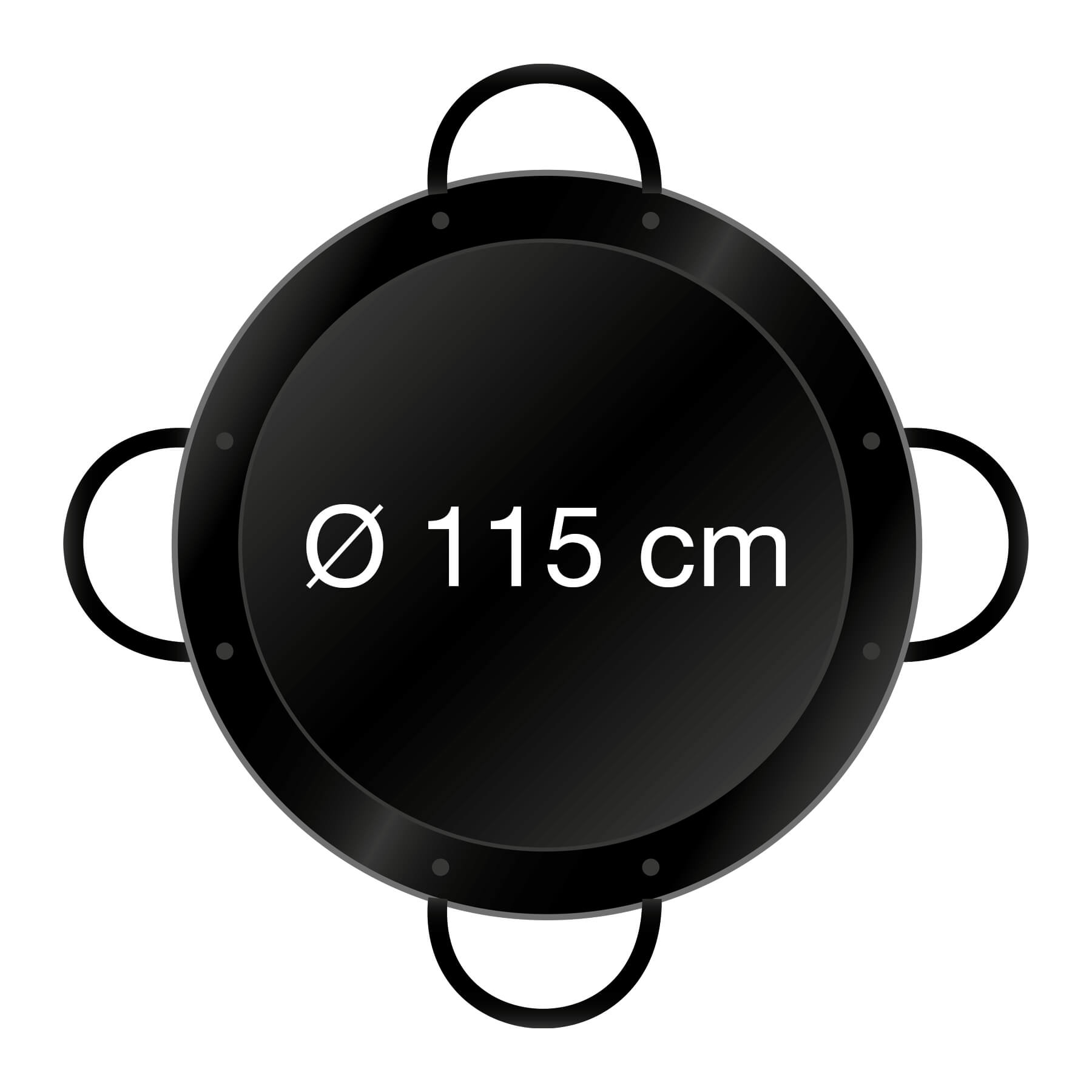 AllGrill Paella World Paella-Pfanne emailliert 115 cm 4 Griffe