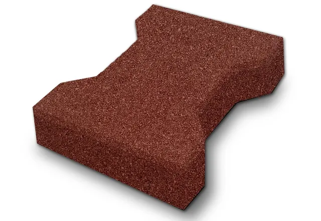 HPFloor Fall Protection Mats Gummiziegel Rot 45 mm