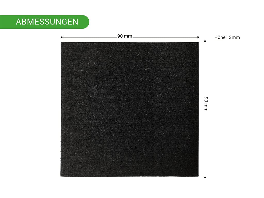 HPFloor Patio Pads Terrassenpads 90x90x3 mm Schwarz