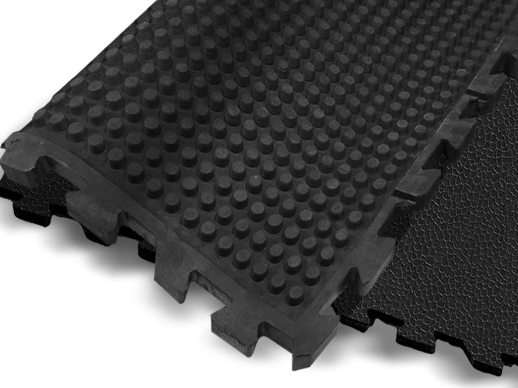 HPFloor Stable Mats Gummi-Stallmatte 120x80x1,7cm Schwarz Kautschuk