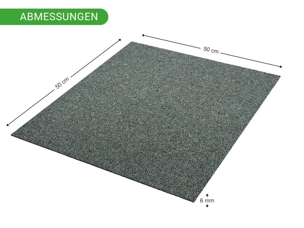 HPFloor Carpet Tiles Madison Teppichfliese 50x50 Grün Schlinge