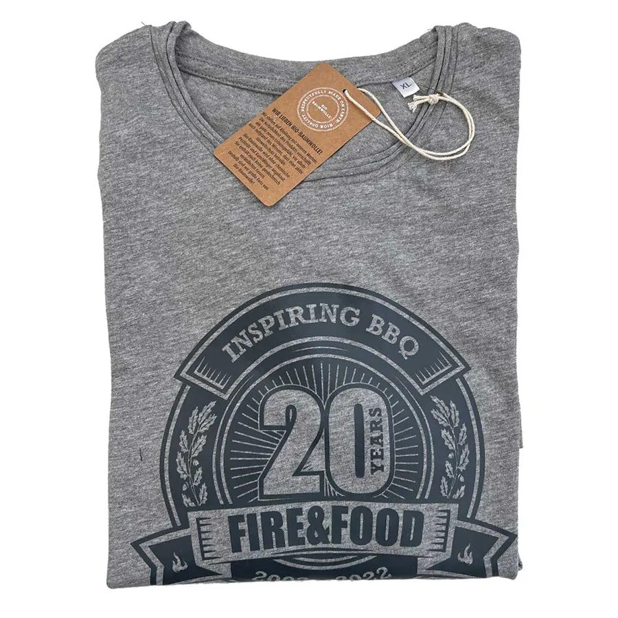 FIRE&FOOD 20 Years T-Shirt Herren Bio-Baumwolle Gr. L