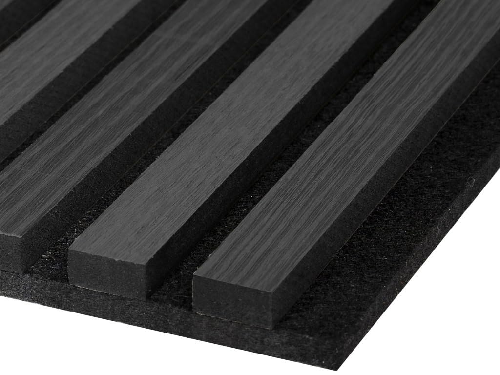 HPFloor Acoustic Panels Akustikpaneele Black Oak 240x60 Filz Schwarz