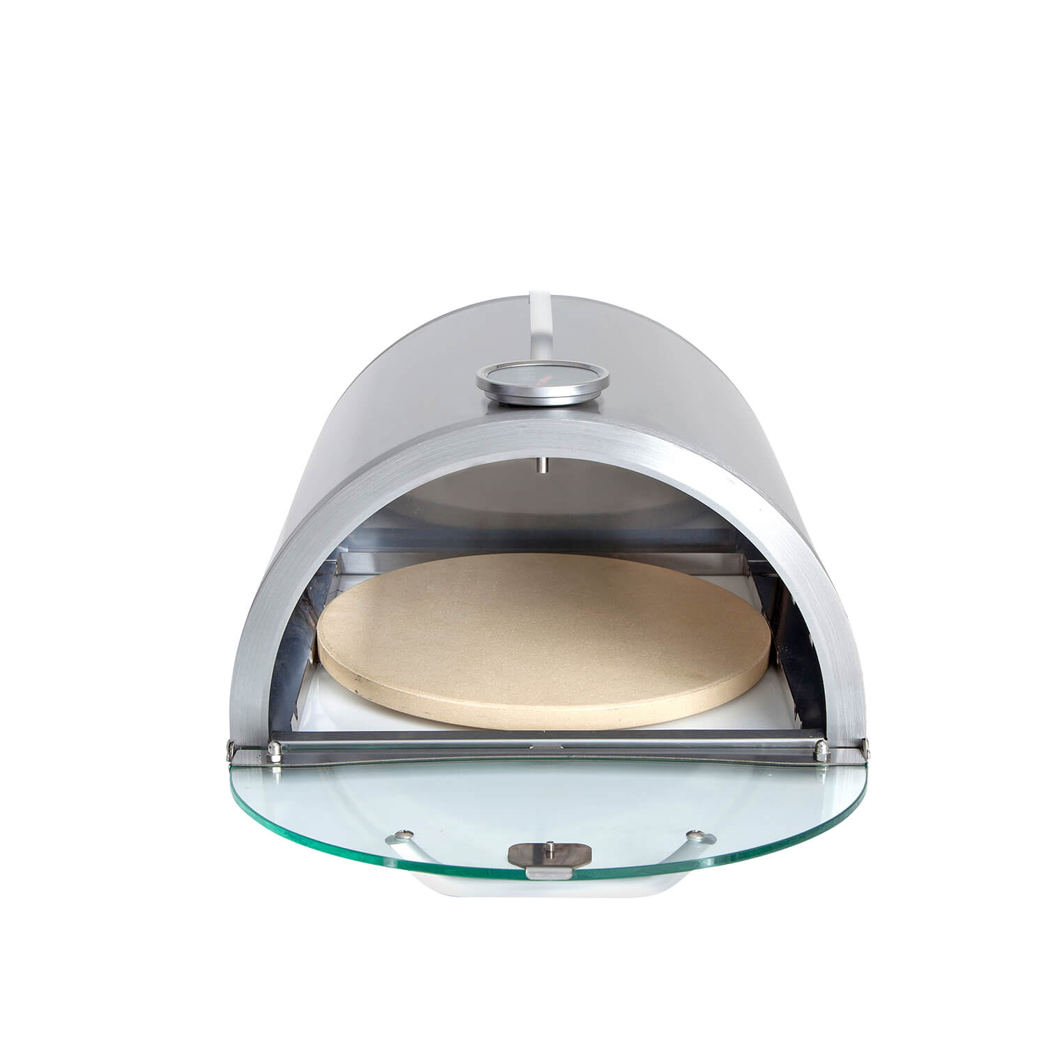 AllGrill Pizzaboxx rund Pizzaofen Edelstahl mit Stein
