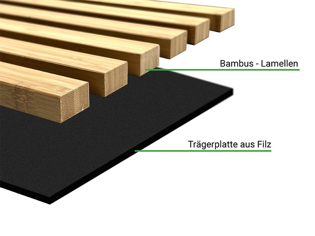 HPFloor Acoustic Panels Bambus 290x60 Natur Braun Hell