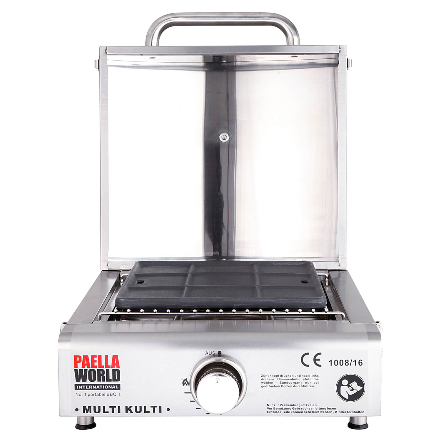 AllGrill MULTI-KULTI Gasgrill Edelstahl mit Zündsicherung Backhaube
