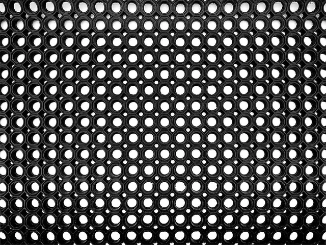 HPFloor Ringgummimatte Schwerlast 100x600 cm schwarz Drainage