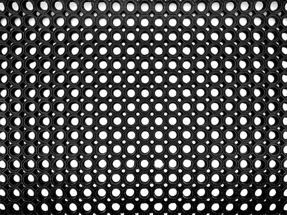 HPFloor Ringgummimatte Schwerlast 100x600 cm schwarz Drainage