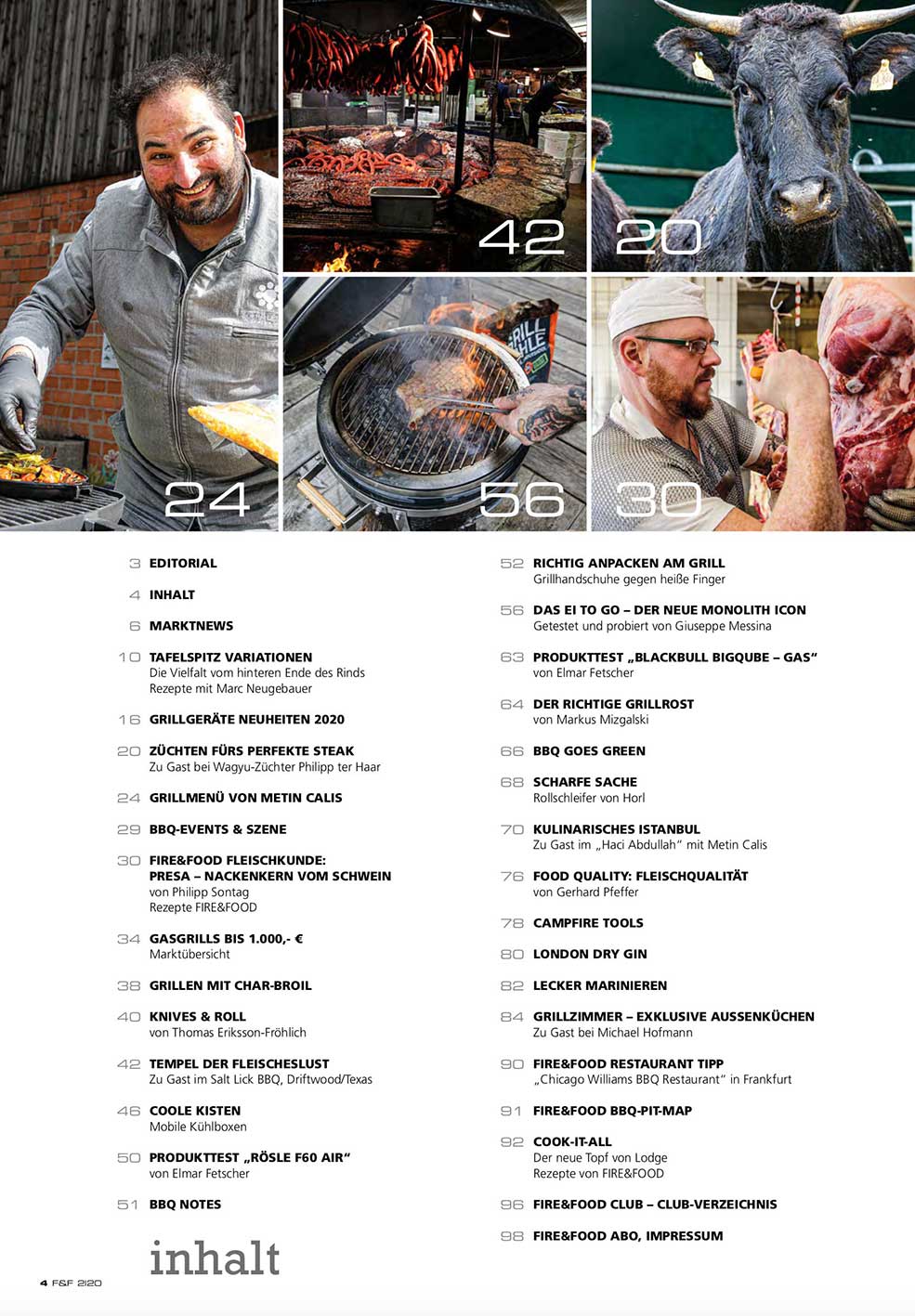 FIRE&FOOD 2020/02 Magazin Printausgabe 116 Seiten Grillen