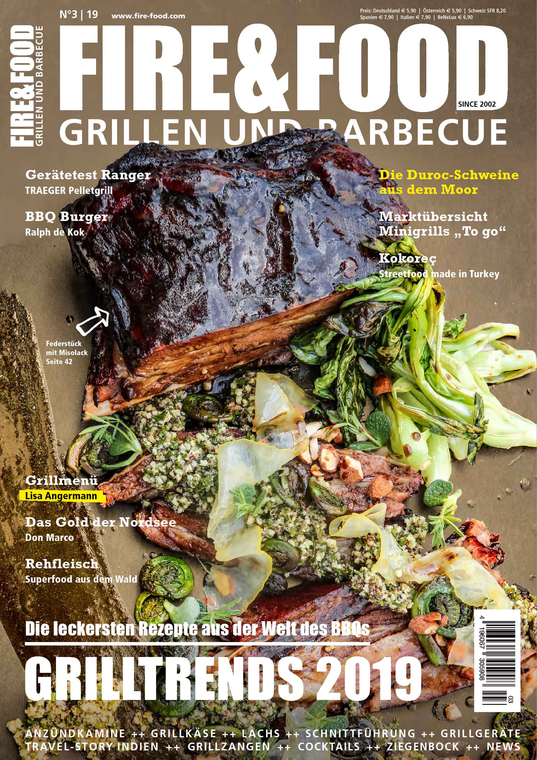 FIRE&FOOD 2019/03 Grillmagazin Printausgabe 116 Seiten