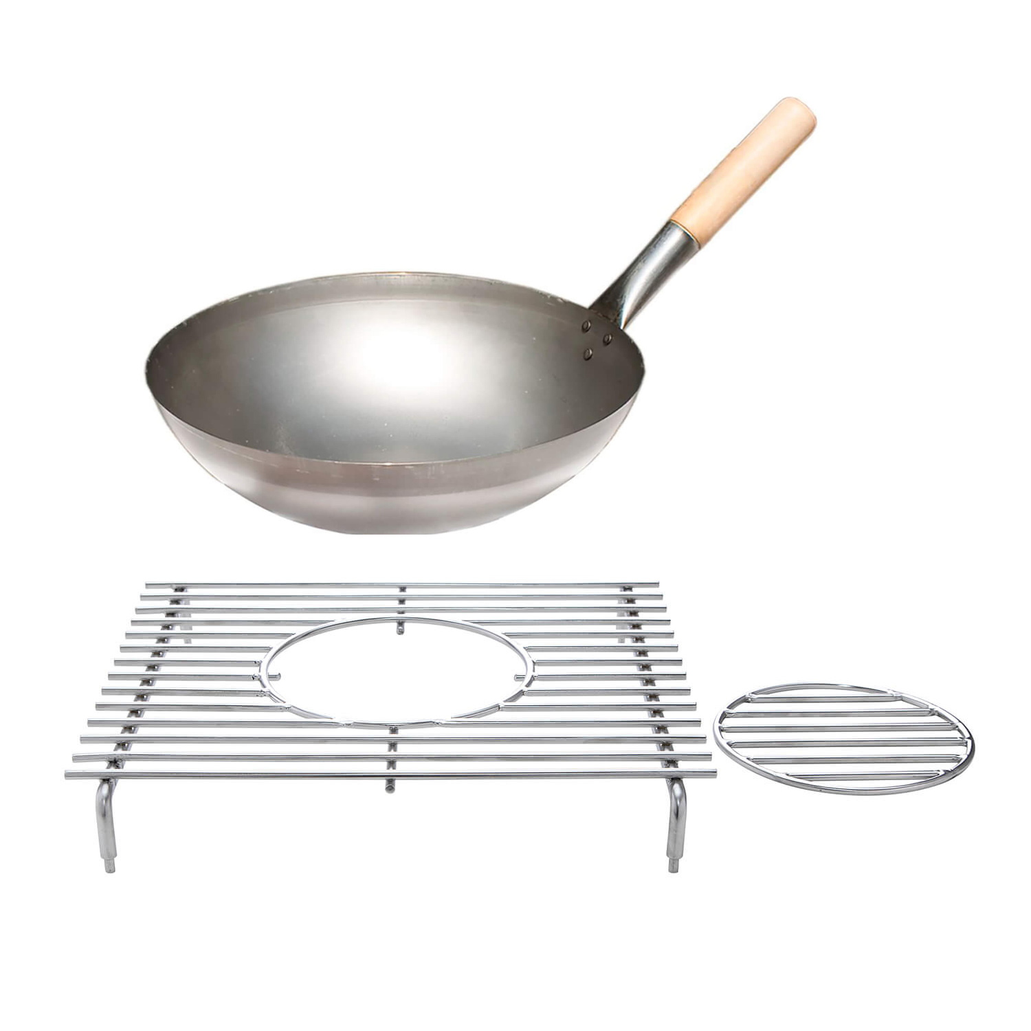 AllGrill Geschirreinsatz Edelstahl Wok Seitenkocher Chef