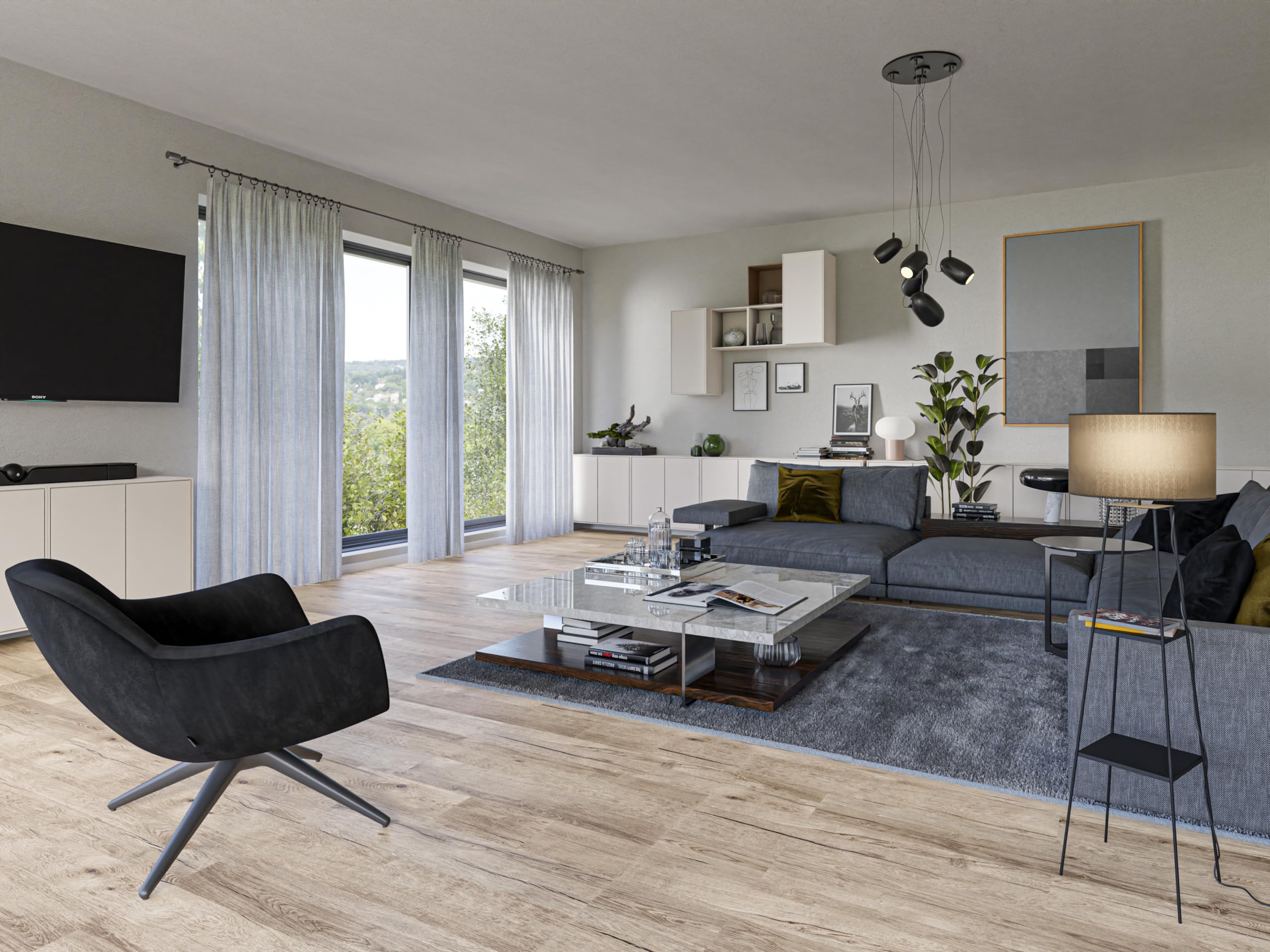 HPFloor Rigid Carpo50Plus Klick-Vinylboden Hellbraun 5,5 mm