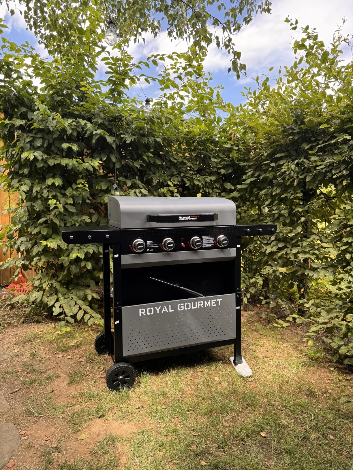 Royal Gourmet Gasgrills Grillwagen 2-Brenner 5 kW Grau