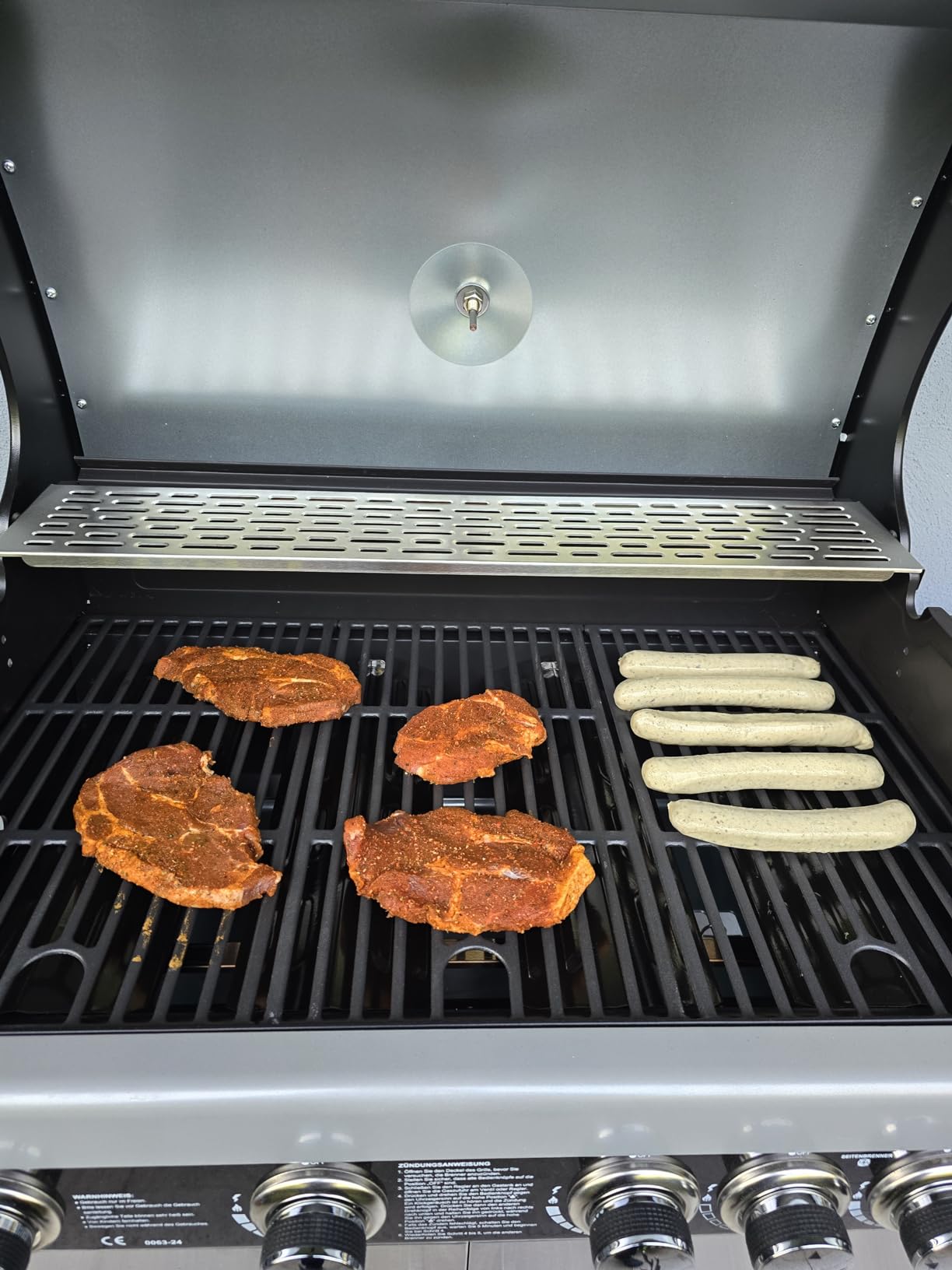 Royal Gourmet Gasgrill 4+1 Brenner Silber 14,5 kW