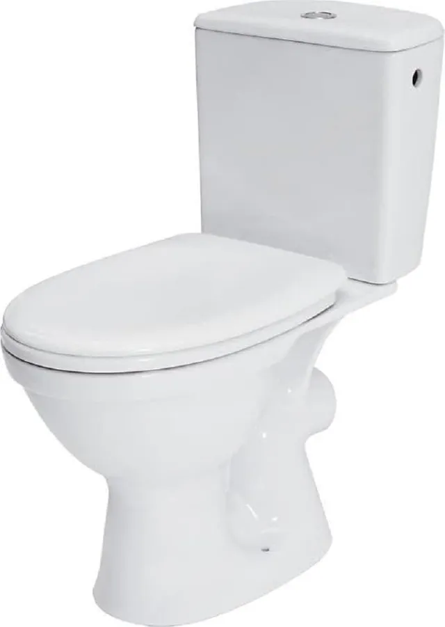 Cersanit Stand WC Komplettset Keramik-Toilette Weiß 37 cm