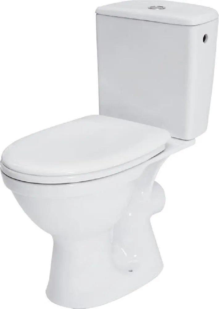 Cersanit Stand WC Komplettset Keramik-Toilette Weiß 37 cm