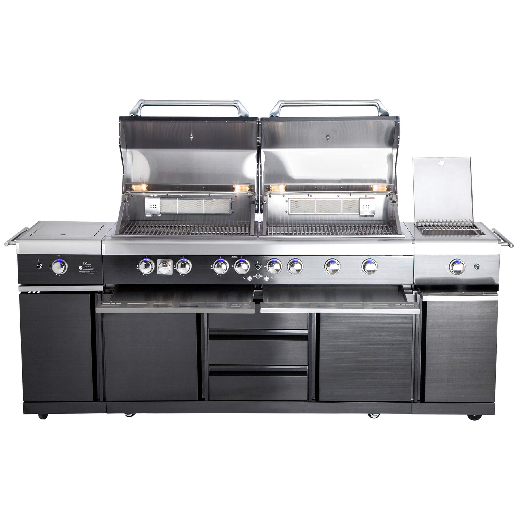 AllGrill Außenküchen Top-Line Extrem Steakzone Black 6-flammig