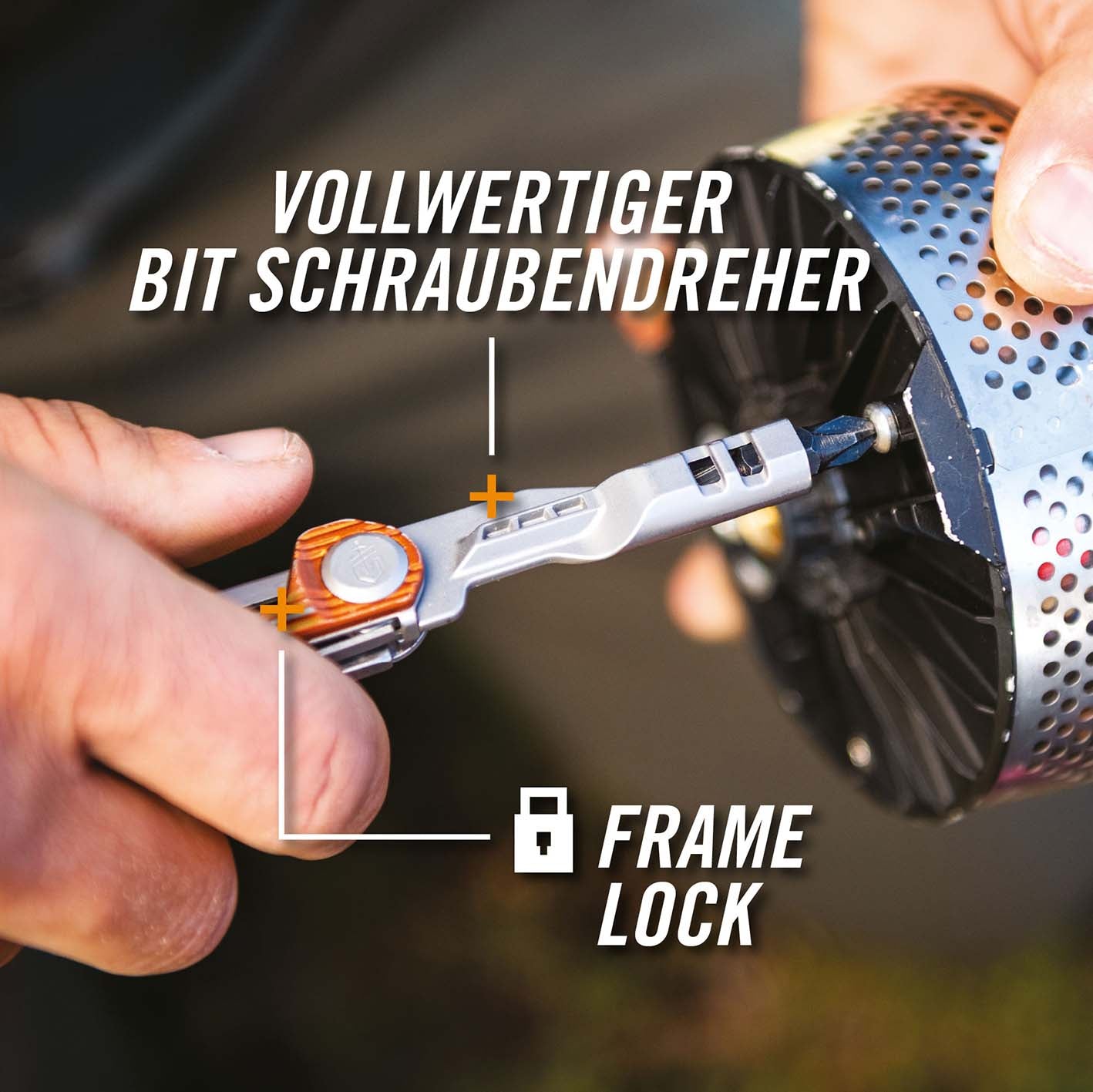 Gerber Armbar Slim Drive Multitool Orange einhändig