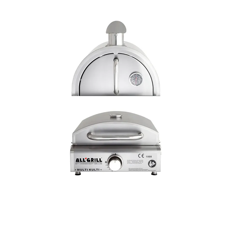AllGrill Multi-Kulti Set 2 Gasgrill Edelstahl Zündsicherung Haube