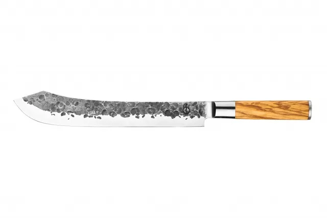 FIRE&FOOD Messer & Bretter Olive Forged Metzgermesser 25,5 cm Olivenholz