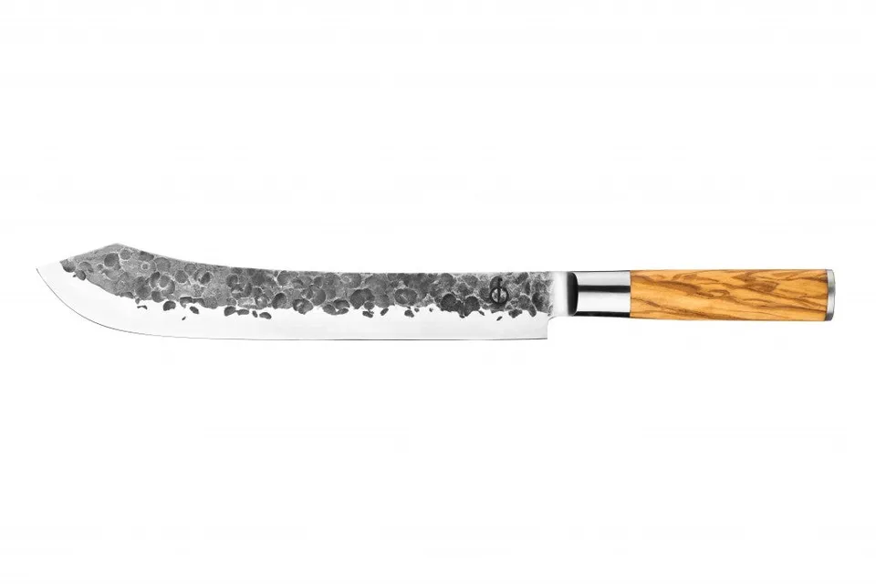 FIRE&FOOD Messer & Bretter Olive Forged Metzgermesser 25,5 cm Olivenholz