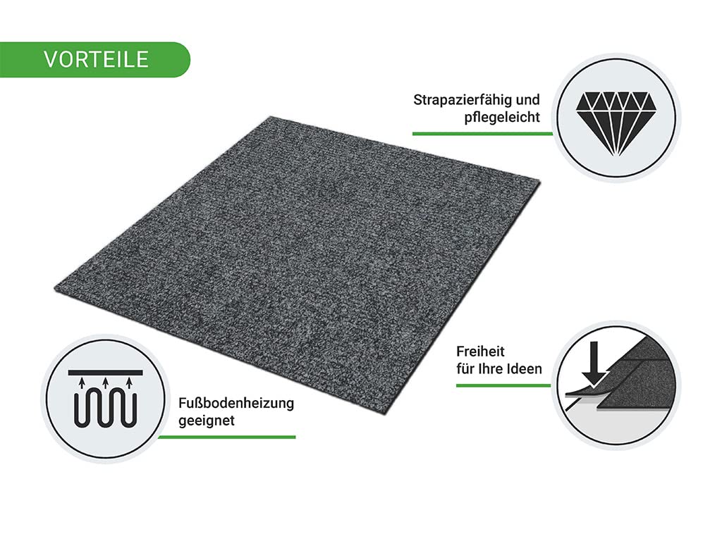 HPFloor Jersey Teppichfliese 50x50 cm beige selbstliegend
