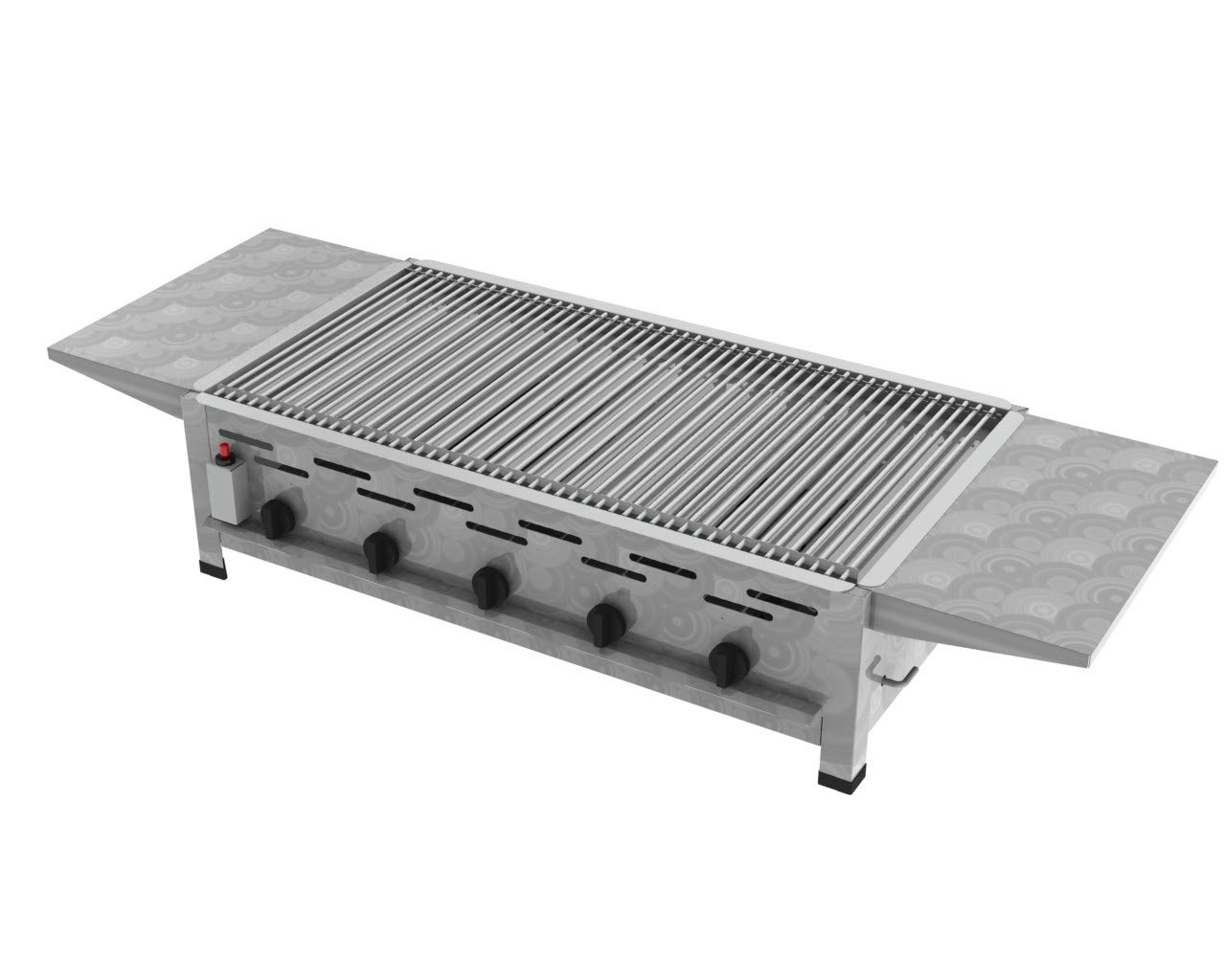 ChattenGlut Gasbräter 5-flammig Tischgerät Pfanne Ablagen 22,5kW